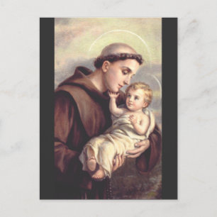 Saint Anthony of Padua Patron of Lost Things Postcard