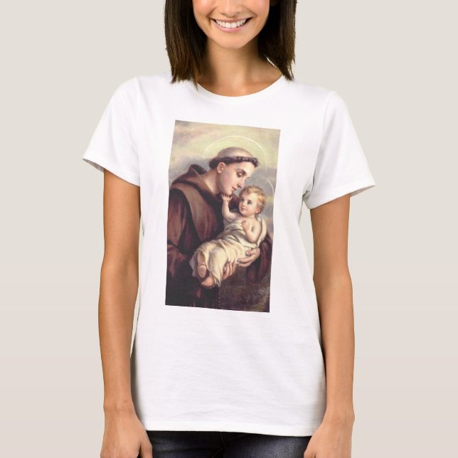 Saint Anthony of Padua Patron of Lost Things T-Shirt (Front)