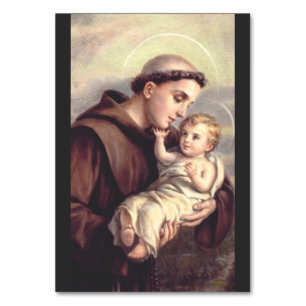 Saint Anthony of Padua Patron of Lost Things Table Number