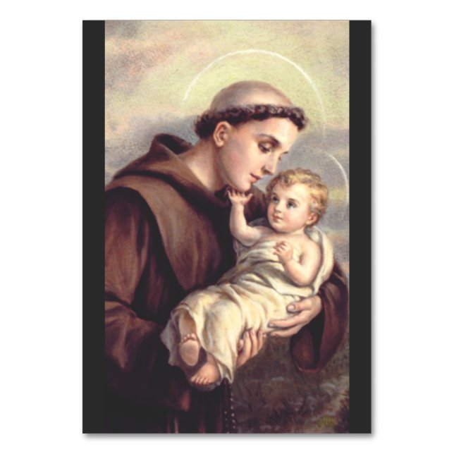 Saint Anthony of Padua Patron of Lost Things Table Number (Front)