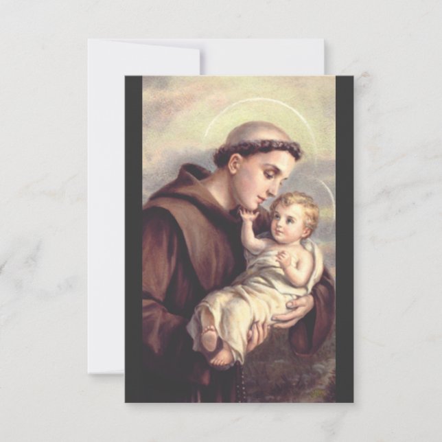 Saint Anthony of Padua Patron of Lost Things Thank You Card (Front)