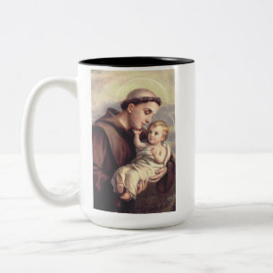 Saint Anthony of Padua Patron of Lost Things Two-Tone Coffee Mug