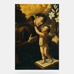 Saint Anthony of Padua with Baby Jesus Acrylic Sign