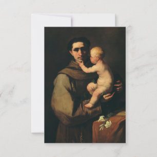 Saint Anthony of Padua with Jesus Holy Card