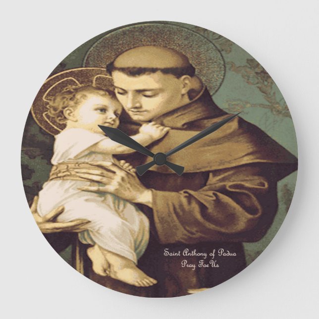 Saint Anthony Padua Large Clock (Front)