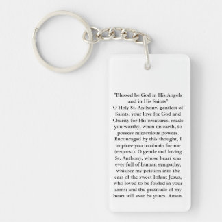 Saint Anthony Prayer and image on Keychain