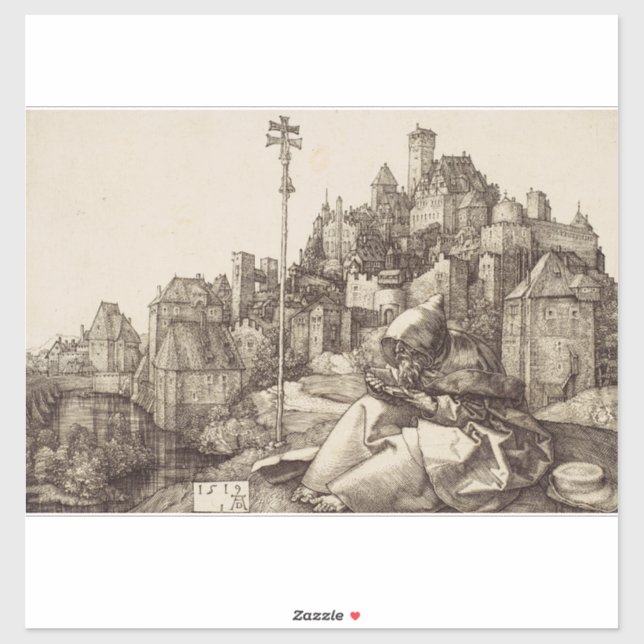 Saint Anthony Reading by Albrecht Durer (Sheet)