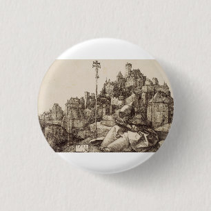 Saint Anthony Reading by Albrecht Durer 3 Cm Round Badge