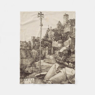 Saint Anthony Reading by Albrecht Durer Fleece Blanket
