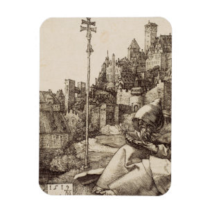 Saint Anthony Reading by Albrecht Durer Magnet