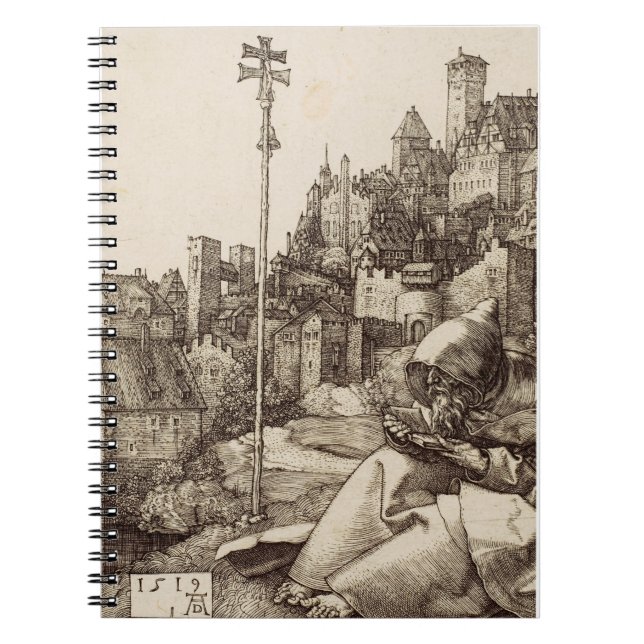 Saint Anthony Reading by Albrecht Durer Notebook (Front)