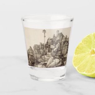 Saint Anthony Reading by Albrecht Durer Shot Glass