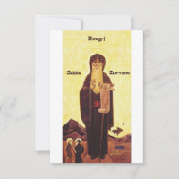 Saint Anthony the Great Coptic Icon Holy Card
