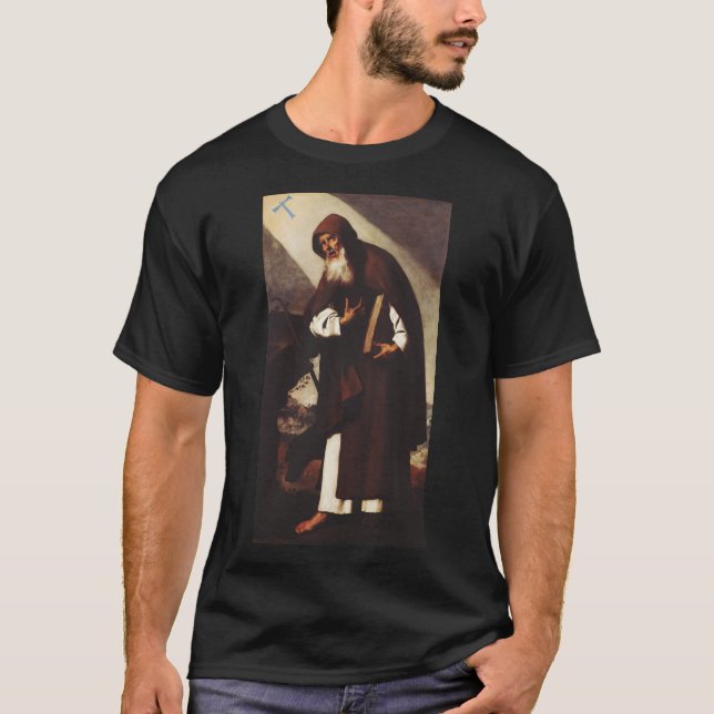 Saint Anthony the Great Desert Hermit Art T-Shirt (Front)