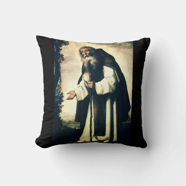 Saint Anthony the Great Desert Hermit  Cushion (Front)