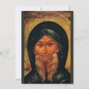 Saint Anthony the Great Orthodox Fine Art Holiday Card
