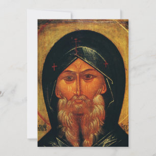 Saint Anthony the Great Orthodox Fine Art Invitation