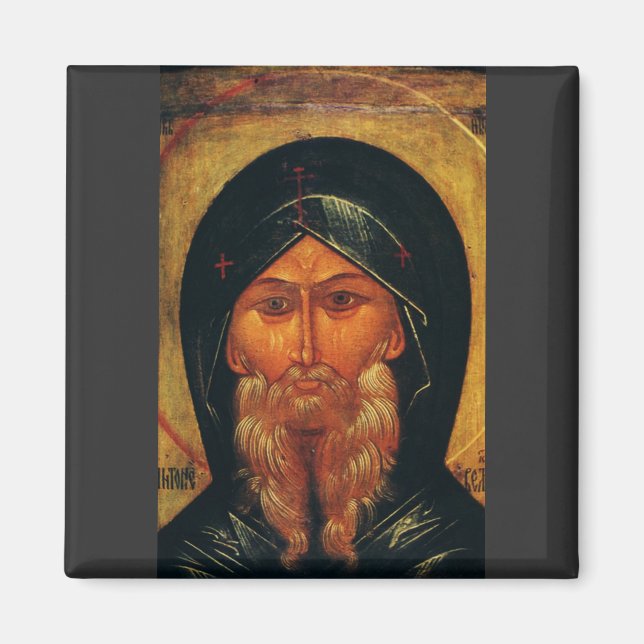 Saint Anthony the Great Orthodox Fine Art Magnet (Front)