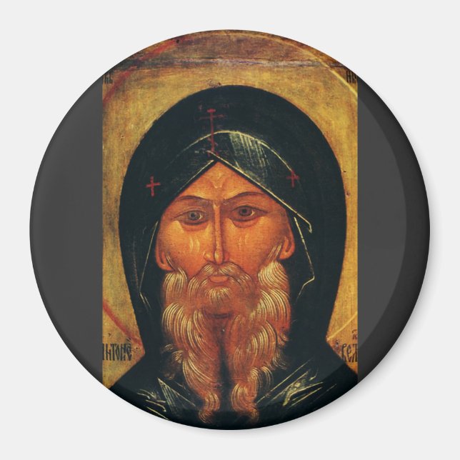 Saint Anthony the Great Orthodox Fine Art Magnet (Front)
