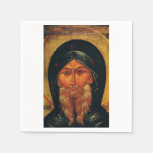 Saint Anthony the Great Orthodox Fine Art Napkin