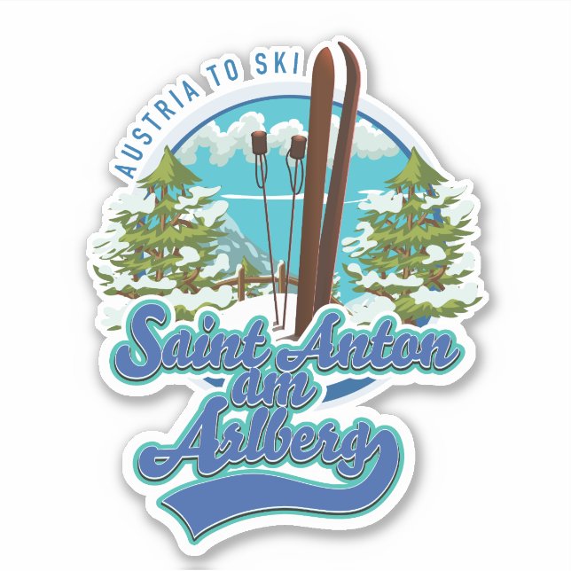 Saint Anton am Arlberg Austria Ski logo (Front)