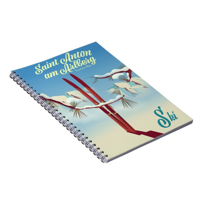 Saint Anton am Arlberg, Tyrolean Alps, Austria Ski Notebook (Right Side)