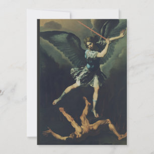 Saint Archangel Michael defeats the devil Invitation