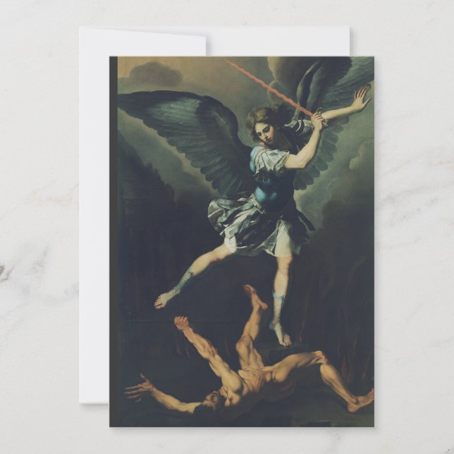 Saint Archangel Michael defeats the devil Invitation (Front)