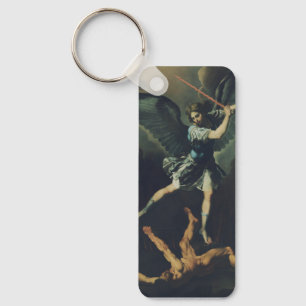 Saint Archangel Michael defeats the devil Key Ring