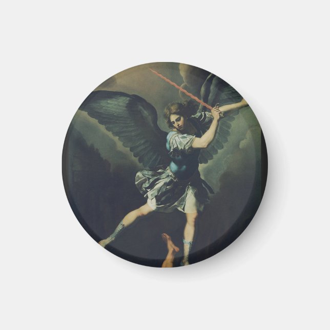 Saint Archangel Michael defeats the devil Magnet (Front)