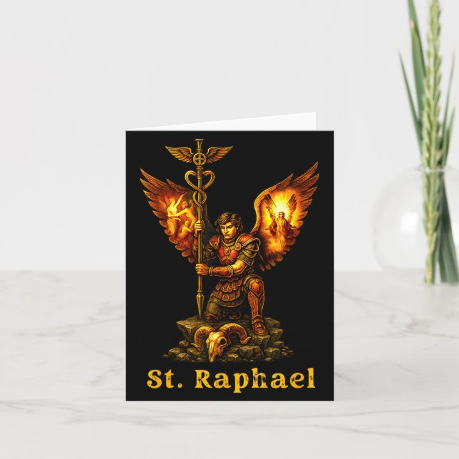 Saint Archangel Raphael Christian Art Faith  Card (Front)