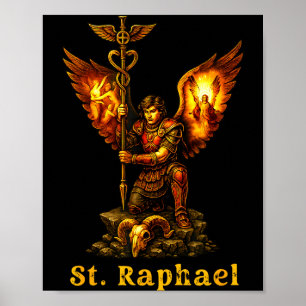 Saint Archangel Raphael Christian Art Faith Poster