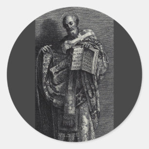 Saint Athanasius of Alexandria Graphic Art Classic Round Sticker