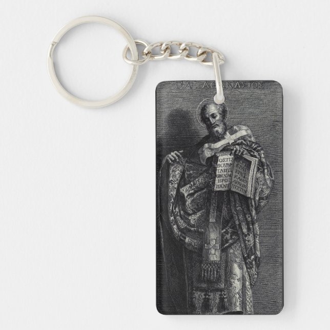 Saint Athanasius of Alexandria Graphic Art Key Ring (Front)