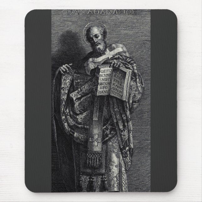 Saint Athanasius of Alexandria Graphic Art Mouse Mat (Front)