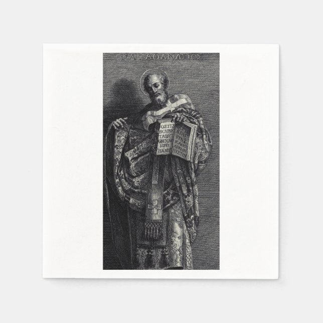 Saint Athanasius of Alexandria Graphic Art Napkin (Front)