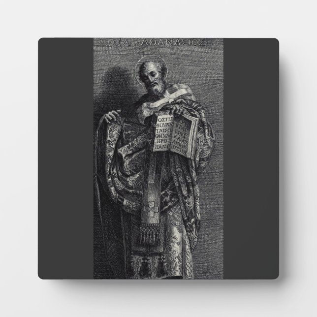 Saint Athanasius of Alexandria Graphic Art Plaque (Front)