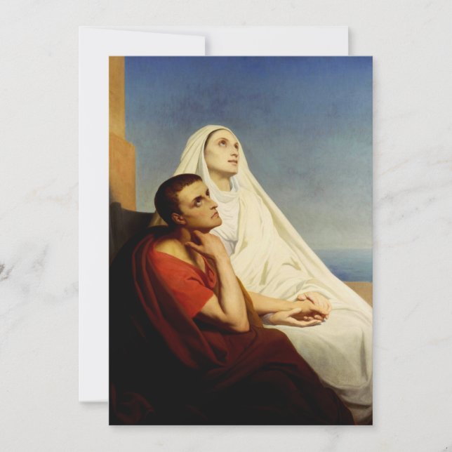 Saint Augustine and Saint Monica Holiday Card (Front)