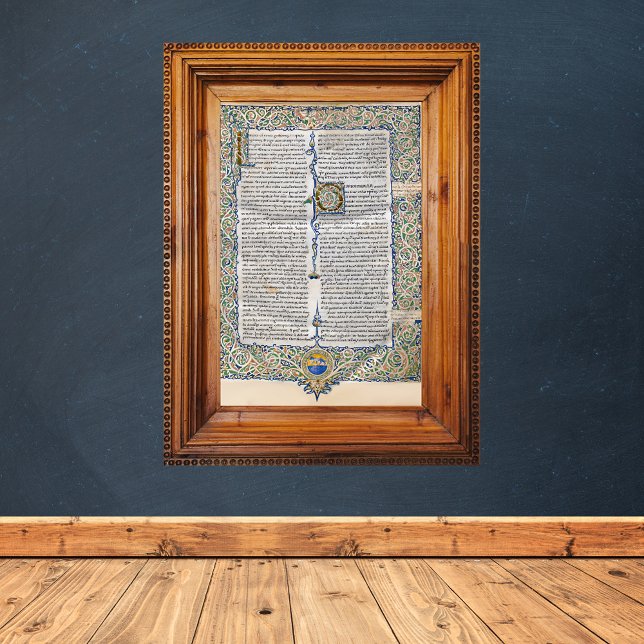 Saint Augustine City of God Mediaeval Manuscript Poster (Saint Augustine City of God Medieval Manuscript Catholic Christian Poster)
