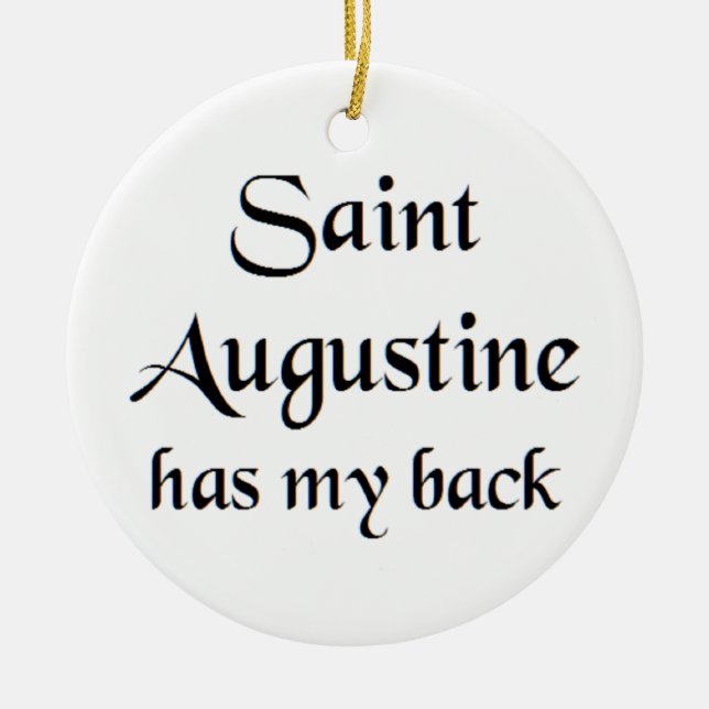 saint augustine coffee mug ceramic tree decoration (Front)