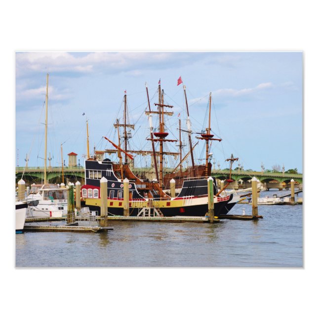 Saint Augustine  Florida Pirate Ship Photo Print (Front)