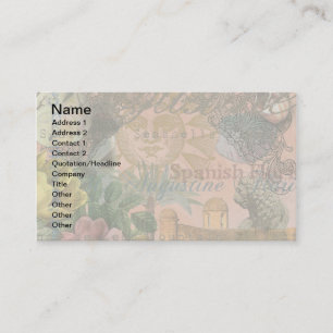 saint augustine florida travel antique art business card