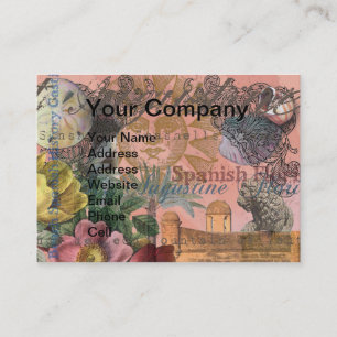 saint augustine florida travel antique art business card