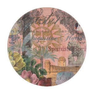 saint augustine florida travel antique art cutting board