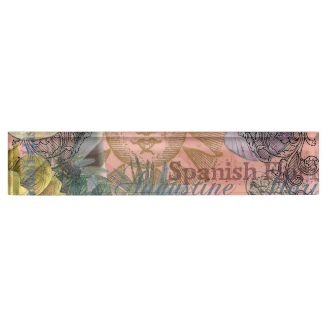 saint augustine florida travel antique art nameplate (Front)