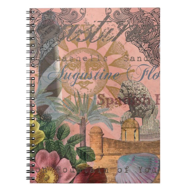 saint augustine florida travel antique art notebook (Front)