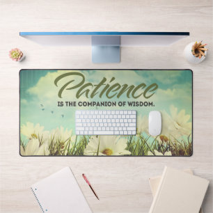 Saint Augustine Inspirational Quote "Patience" Desk Mat