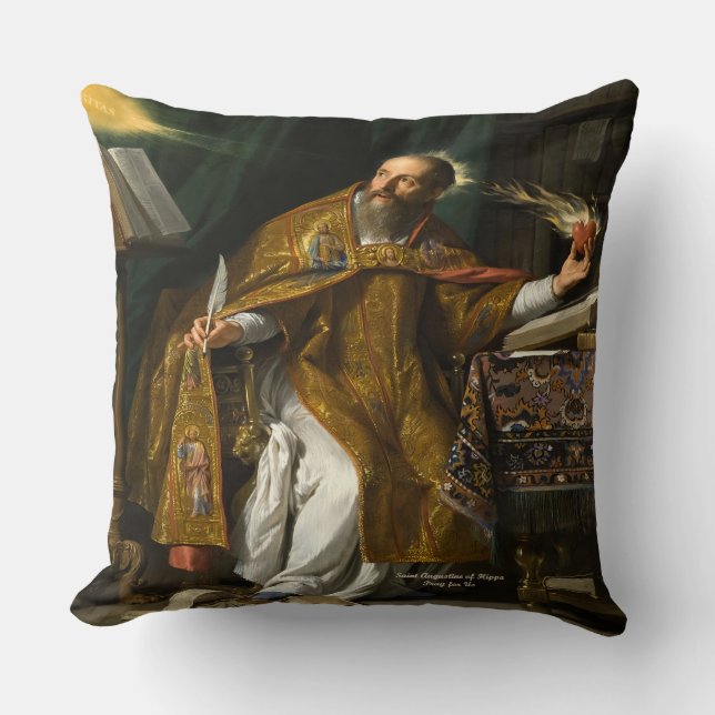 Saint Augustine of Hippo Cushion (Front)