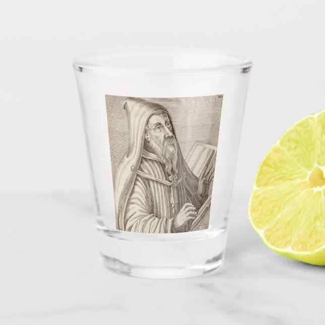 Saint Augustine of Hippo Doctor of the Church Shot Glass (Front)