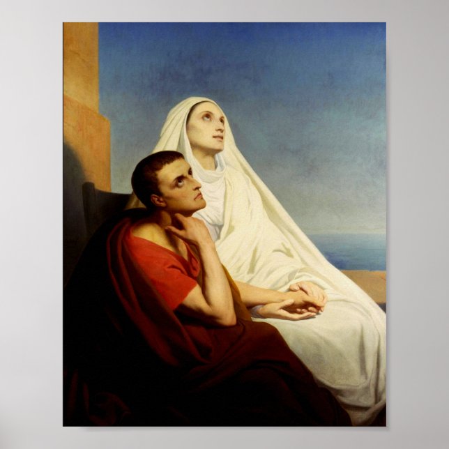 Saint Augustine & Saint Monica Art Print (Front)